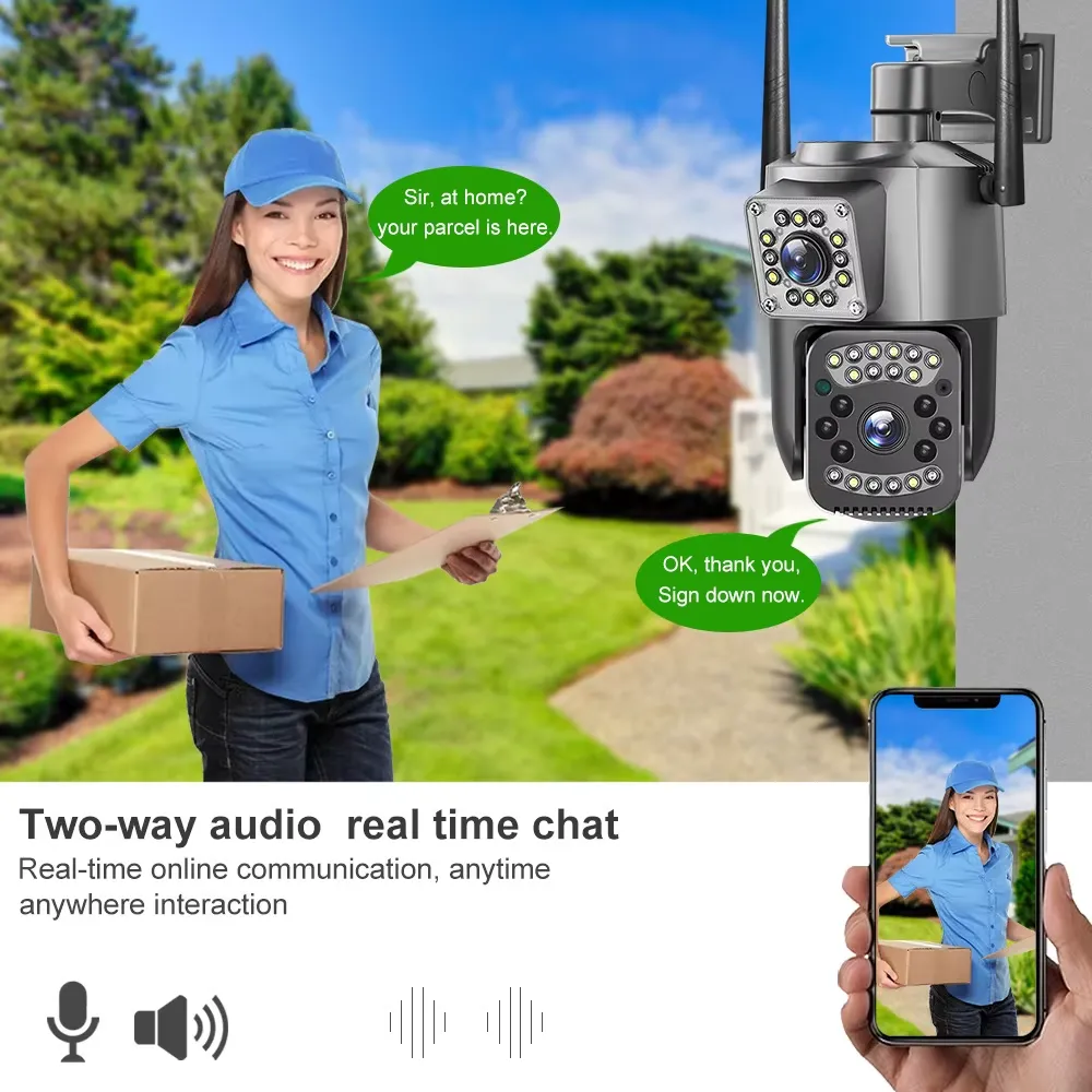 Camera de Supraveghere V380 4G WiFi – Monitorizare Inteligenta, Full HD, Detectie Miscare - Image 4